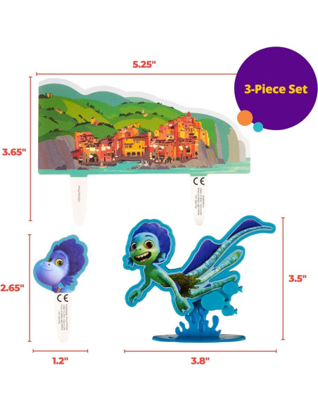 Cake Topper DecoSet Disney Pixar Luca El Mundo es Tuyo