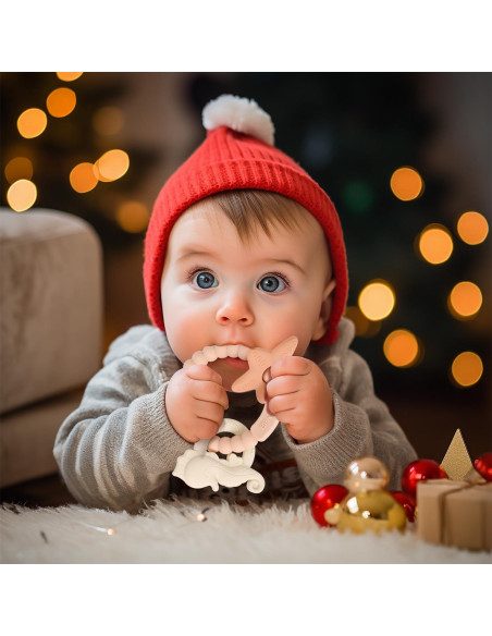 Anillo de Silicona para Dentición Rosa - Juguete Bebé 3-12 Meses