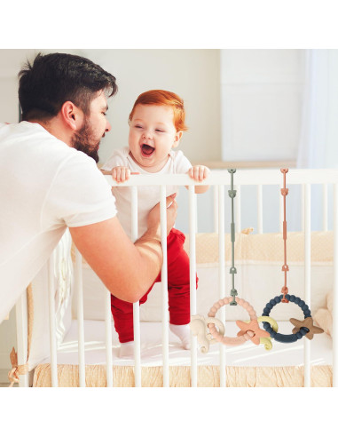Anillo de Silicona para Dentición Rosa - Juguete Bebé 3-12 Meses
