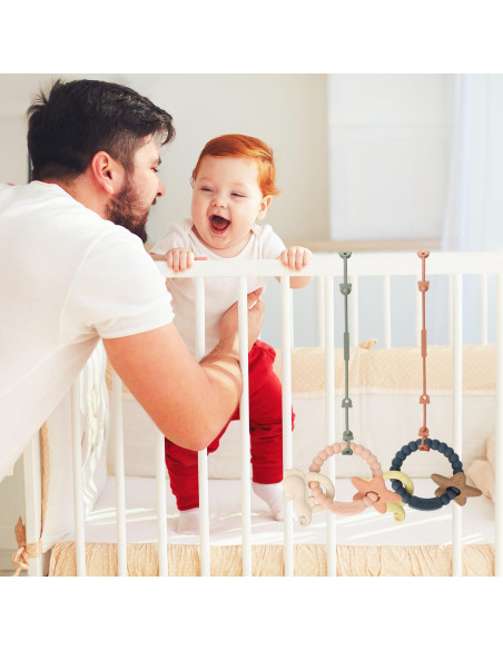Anillo de Silicona para Dentición Rosa - Juguete Bebé 3-12 Meses