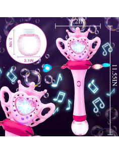 Varita de Burbujas DoodleDoo Rosa con Luz y Música 2