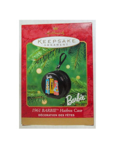 Muñeca Barbie 1961 Hatbox - Adorno Hallmark 11.94x8.38cm