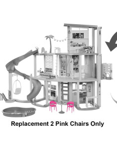 Sillas Rosas de Repuesto para Barbie Dreamhouse HMX10 2