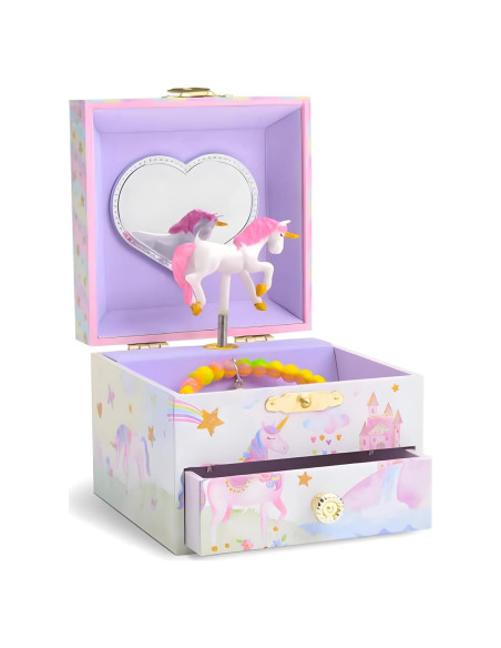 Caja de Joyería Jewelkeeper Unicornio Musical 18x13x9 cm