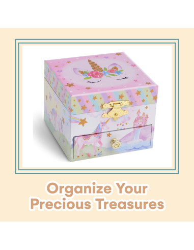 Caja de Joyería Jewelkeeper Unicornio Musical 18x13x9 cm