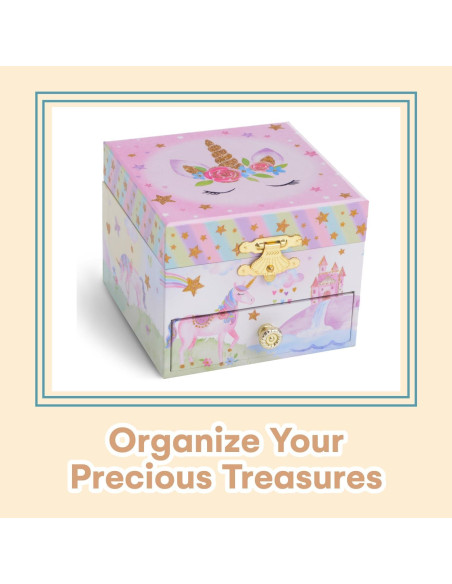 Caja de Joyería Jewelkeeper Unicornio Musical 18x13x9 cm