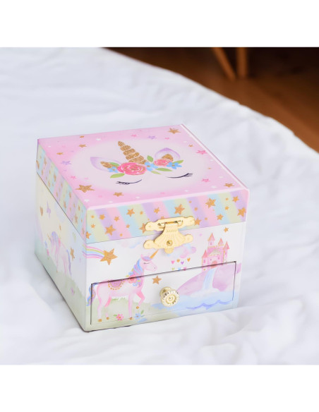 Caja de Joyería Jewelkeeper Unicornio Musical 18x13x9 cm