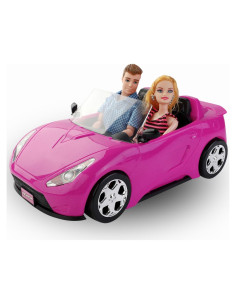 Coche Convertible Rosa para Muñecas Liberty Imports - 2 Asientos