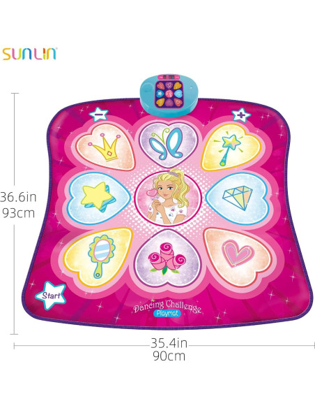 Alfombra de Baile SUNLIN Rosa con Luces LED y Música