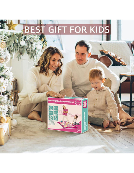 Alfombra de Baile SUNLIN Rosa con Luces LED y Música