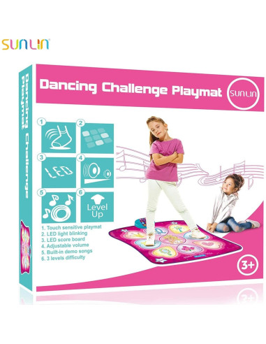 Alfombra de Baile SUNLIN Rosa con Luces LED y Música