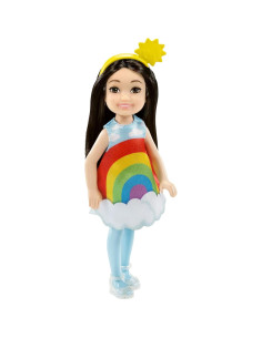 Muñeca Barbie Chelsea Mattel 15 cm atuendo arcoíris 2