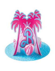 Centro de mesa emergente Amscan Barbie Malibu 30x25 cm