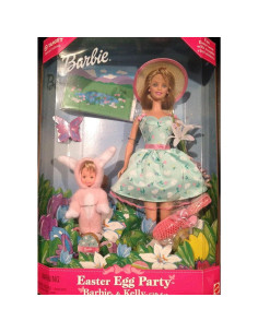 Conjunto de Regalo Fiesta Huevos Pascua Barbie Kelly 1999 2