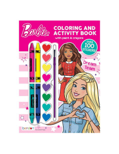 Libro de Colorear Bendon Barbie con Pinturas y Crayones