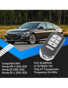 Llavero inteligente Honda HR-V Fit 2016-2021 4 botones 2