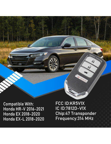 Llavero inteligente Honda HR-V Fit 2016-2021 4 botones