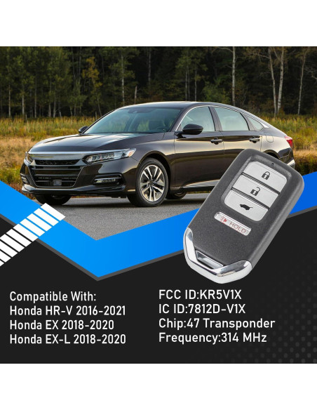 Llavero inteligente Honda HR-V Fit 2016-2021 4 botones