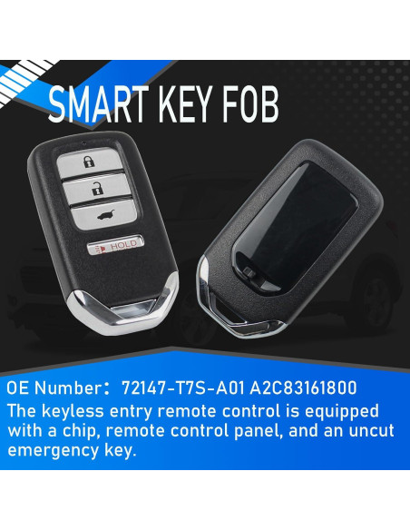 Llavero inteligente Honda HR-V Fit 2016-2021 4 botones