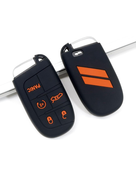 Cubierta de llavero Dodge REMOCH 5 botones Naranja 1PC