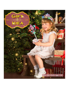 Tiara y Varita de Princesa BIBUTY para Niñas 3-6 Años 2