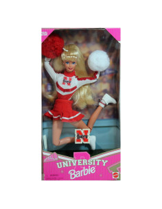 Barbie Animadora Mattel Universidad Nebraska 33x17cm