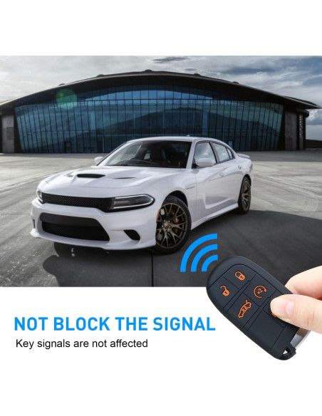 Cubierta de llavero Dodge REMOCH 5 botones Naranja 1PC