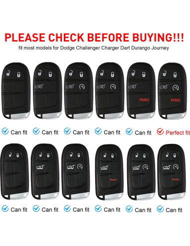 Cubierta de llavero Dodge REMOCH 5 botones Naranja 1PC