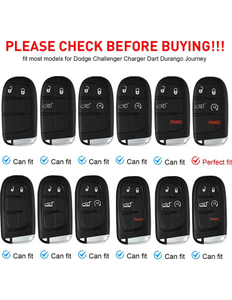 Cubierta de llavero Dodge REMOCH 5 botones Naranja 1PC