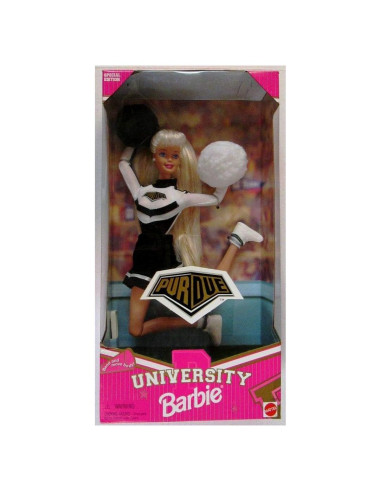 Muñeca Barbie Animadora Universidad de Purdue Mattel 1996