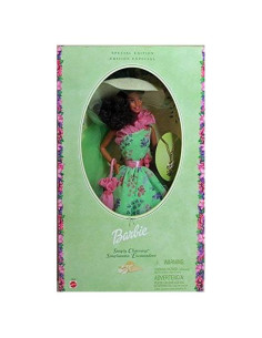 Muñeca Barbie Hispana Elegante con Vestido Floral