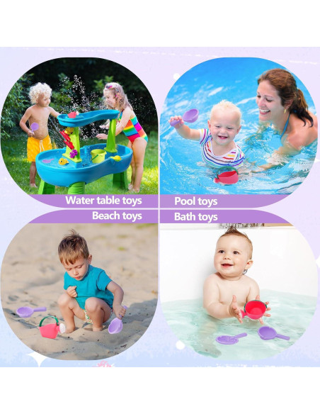 Juguetes de Baño Suaves Biubee 3 Piezas Rosa para Bebés