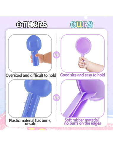 Juguetes de Baño Suaves Biubee 3 Piezas Rosa para Bebés