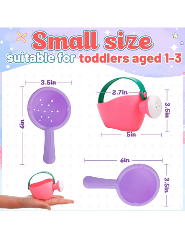 Juguetes de Baño Suaves Biubee 3 Piezas Rosa para Bebés