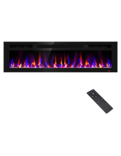 Chimenea Eléctrica Sixfivsevn 152 cm Control Remoto 12 Colores
