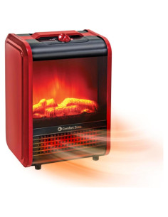 Calefactor Eléctrico Comfort Zone CZFP1 1200W con Llama 3D