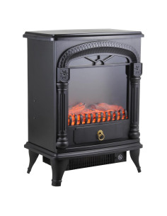 Calefactor Eléctrico Comfort Zone CZFP4, 1500W, Efecto Llama 3D