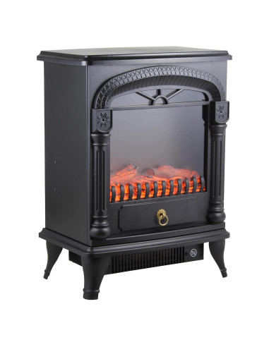 Calefactor Eléctrico Comfort Zone CZFP4, 1500W, Efecto Llama 3D