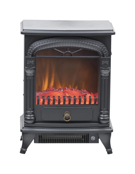 Calefactor Eléctrico Comfort Zone CZFP4, 1500W, Efecto Llama 3D