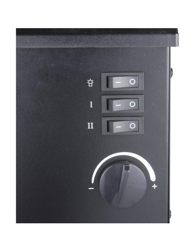 Calefactor Eléctrico Comfort Zone CZFP4, 1500W, Efecto Llama 3D