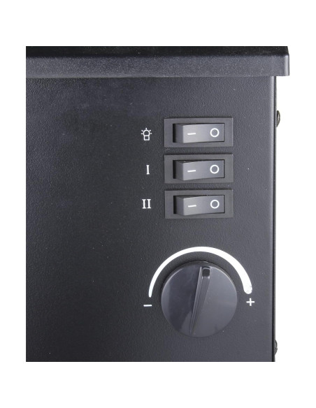 Calefactor Eléctrico Comfort Zone CZFP4, 1500W, Efecto Llama 3D