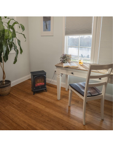 Calefactor Eléctrico Comfort Zone CZFP4, 1500W, Efecto Llama 3D