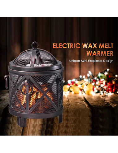 Calentador de Cera DICIMI Estufa de Chimenea 4 en 1 Bronce