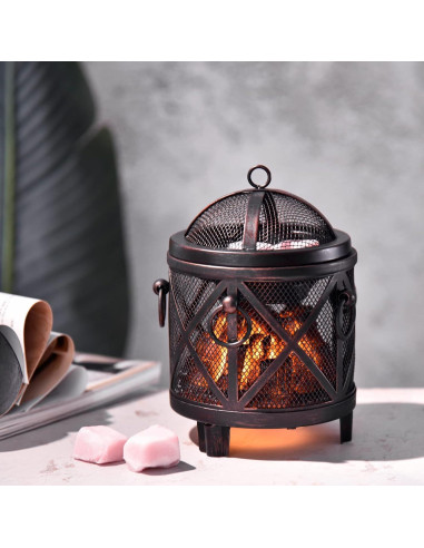 Calentador de Cera DICIMI Estufa de Chimenea 4 en 1 Bronce