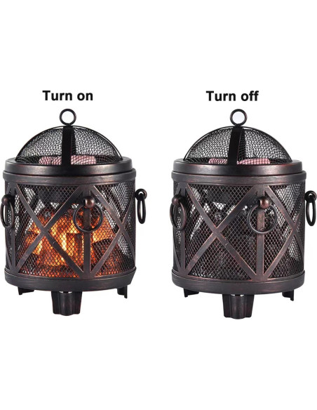 Calentador de Cera DICIMI Estufa de Chimenea 4 en 1 Bronce