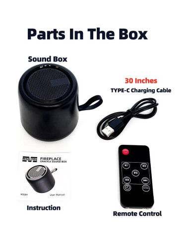Caja de Sonido Crepitante MSELTOS MS001 con Control Remoto