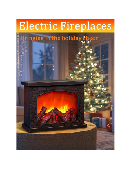 Lámpara de Chimenea Eléctrica Quipzora BILUDENG con Efecto Llama