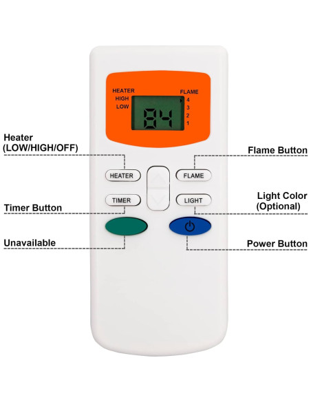 Control Remoto HHT Simplifire Chimenea Eléctrica SF-ALL