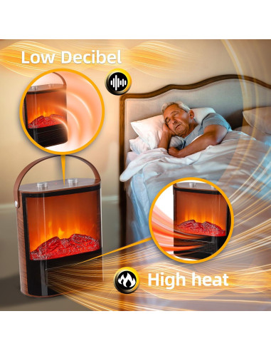 Calentador de Chimenea Eléctrico RealSmart 1908Pro 1500W