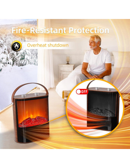 Calentador de Chimenea Eléctrico RealSmart 1908Pro 1500W